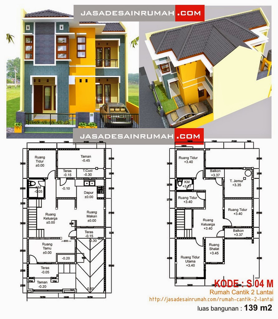 Desain Rumah  Minimalis 1 Lantai  Beserta Denahnya Gambar 