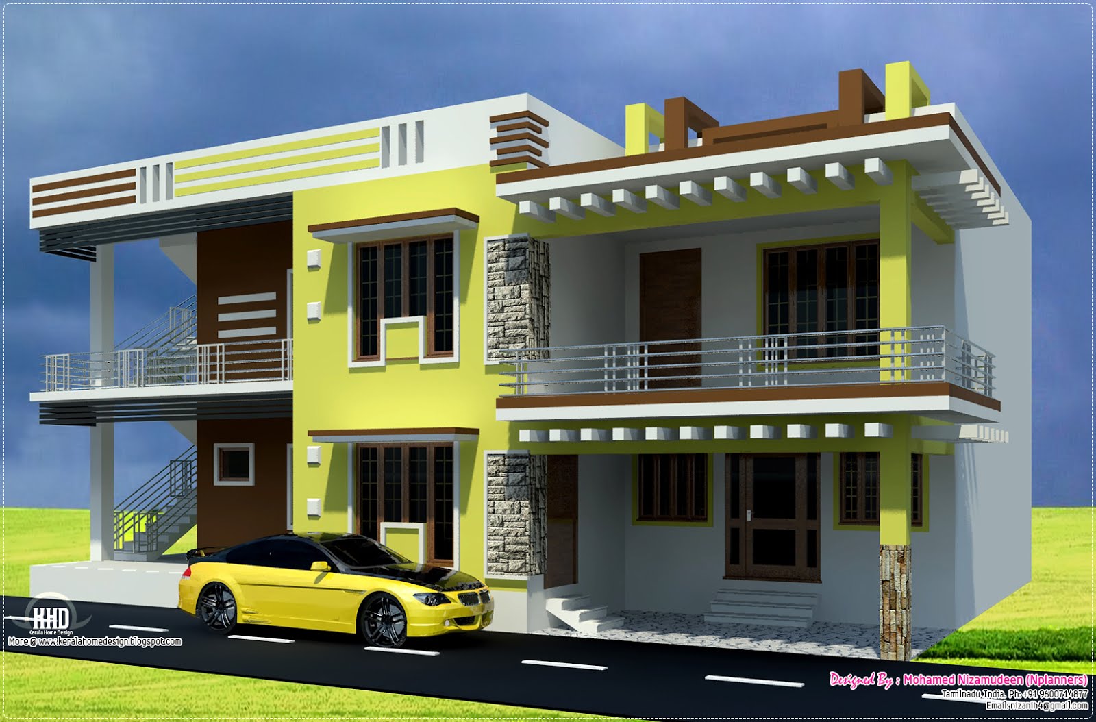 New Home  Design  South  Indian  home  design  in 2700 sq feet