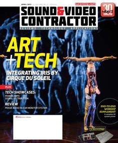 Sound & Video Contractor - April 2012 | ISSN 0741-1715 | TRUE PDF | Mensile | Professionisti | Audio | Home Entertainment | Sicurezza | Tecnologia
Sound & Video Contractor has provided solutions to real-life systems contracting and installation challenges. It is the only magazine in the sound and video contract industry that provides in-depth applications and business-related information covering the spectrum of the contracting industry: commercial sound, security, home theater, automation, control systems and video presentation.