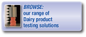 Browse our range of dairy product testing solutions