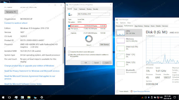 Windows 10 Enterprise 2016 LTSB x64 v5 lite 리뷰