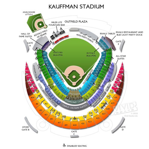 kauffman stadium seating chart, kauffman seating chart, kauffman center seating chart