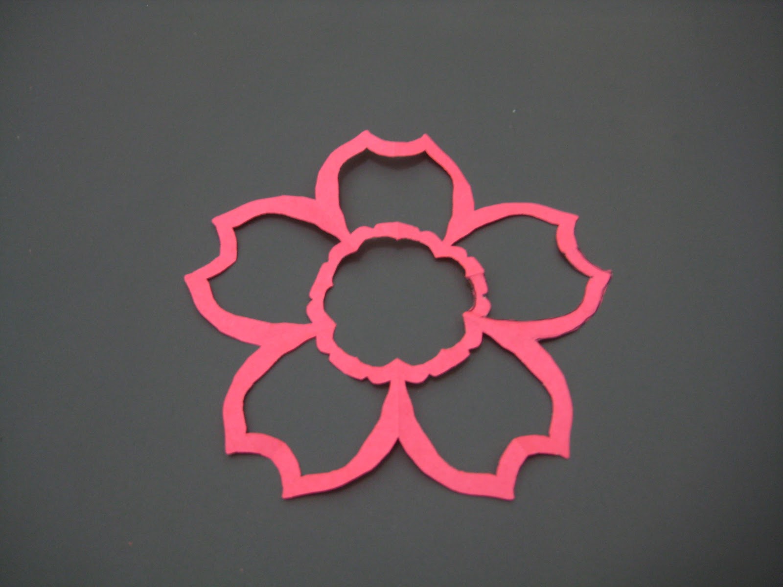 手作りの世界: Sakura flower Kirigami