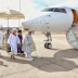 STILL CRUISING: Alaafin of Oyo and his wives take private jet to Bauchi (PHOTOS)