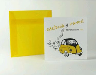 Tarjetas de Boda con Autos