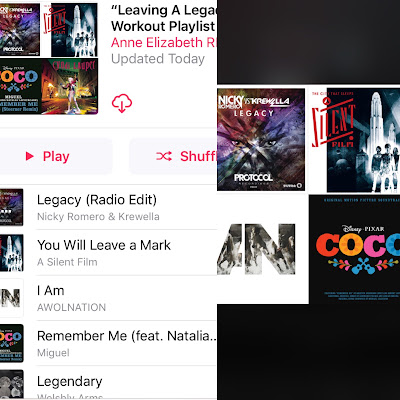 "Leaving a Legend" Workout Playlist of the Week on Apple Music and Spotify