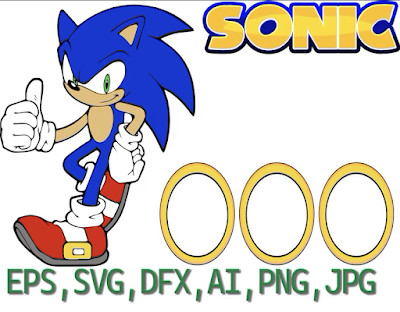 Sonic The Hedgehog SVG - DXF - EPS - Png - Illustrator