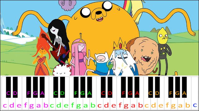 Come Along With Me | Island Song (Adventure Time) Piano / Keyboard Easy Letter Notes for Beginners