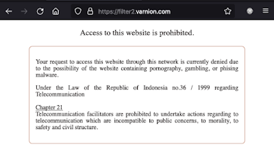 Indonesia internest censorship Varnion Technology Semesta