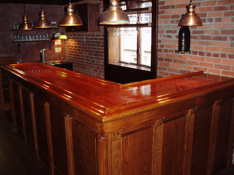 Custom Oak Bar at "Vue Wine Bar" Hendersonville,NC