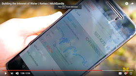 Smart phone reading live water sensor data from the internet