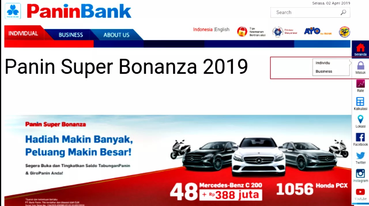 website bank Panin