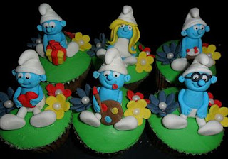 Cupcakes Los Pitufos para Fiestas Infantiles