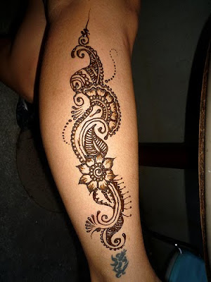 indian mehndi tattoo designs on leg tattoos