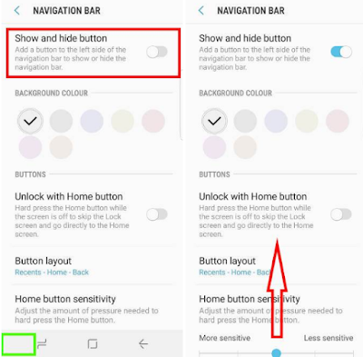 cara menyembunyikan tombol navigasi di galaxy s8