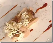 Barretta di amaranto e cioccolato con mousse alle castagne