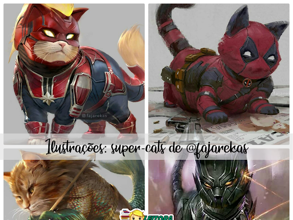 Ilustrações: Catvengers e Justice Cats por Fajarekas