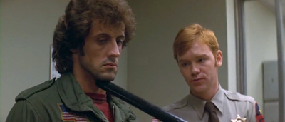 Rambo and Officer Mitch in the film First Blood.