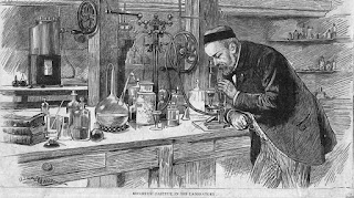 Louis Pasteur, en su laboratorio