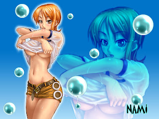 nami buka baju x chan one piece wallpaper