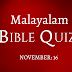 Malayalam Bible Quiz November 16 | Daily Bible Questions in Malayalam