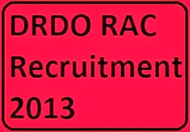 DRDO RAC Recruitment 2013 Application Form | DRDO RAC online application | DRDO RAC Job | Recent government job | Government job November 2013 | Guidelines for filling online application form