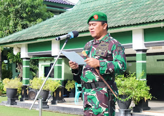 Dandim Bojonegoro, Sampaikan Amanat Panglima TNI, Saat Upacara Bendera 17- an
