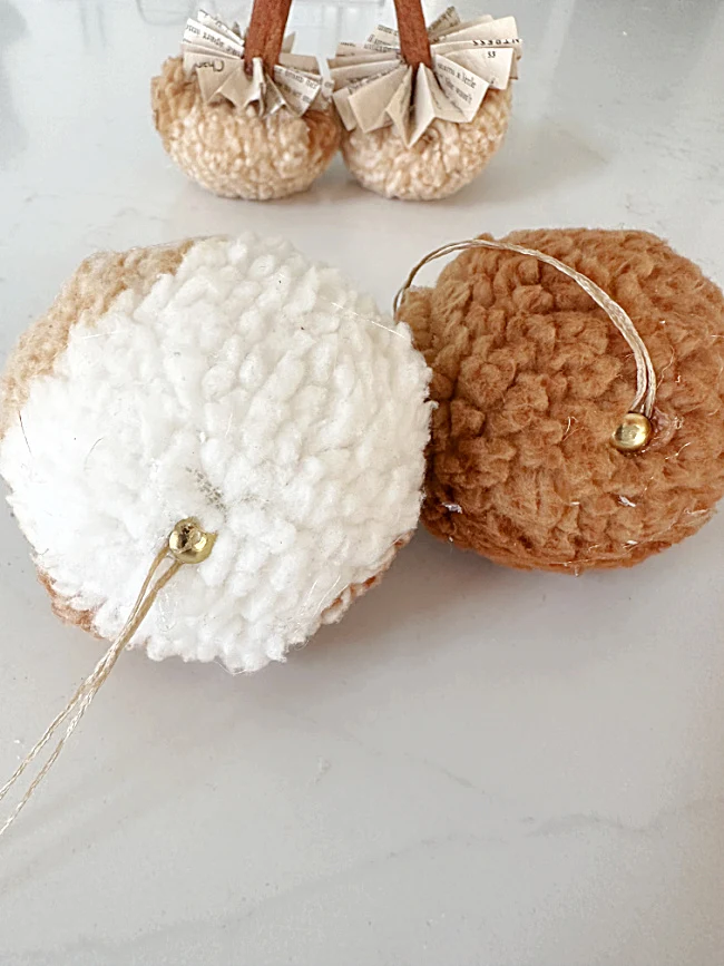 sherpa mushrooms with tacks and string hangers