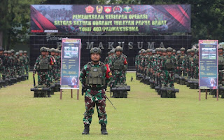 Asops Kasad Nyatakan Satgas Yonif 407/PK Siap Melaksanakan Penugasan Di Provinsi Papua Barat