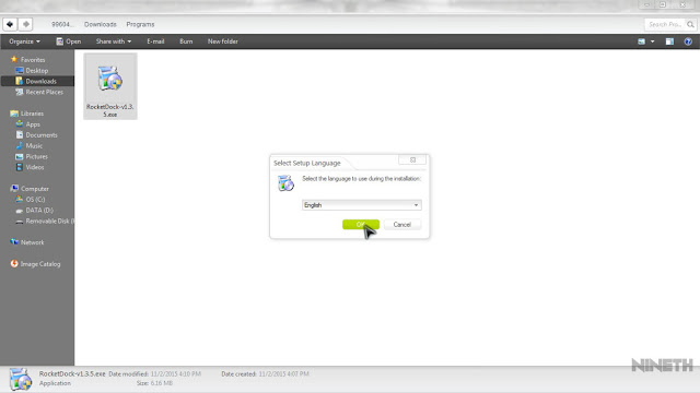 cara install rocketdock setup language