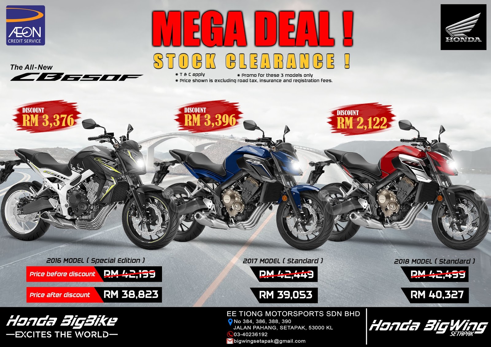 MEGA DEAL STOCK CLEARANCE ! | Honda BigWing Setapak