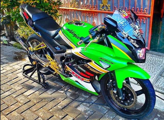 Modifikasi Motor Ninja RR 2 Tak Hijau