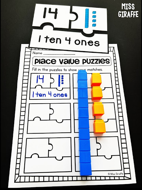 Teen numbers place value practice with games and worksheets