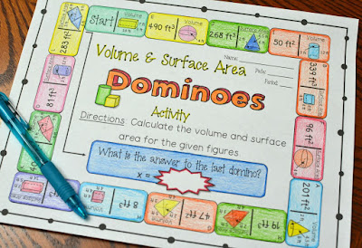 Volume and Surface Area Dominoes Activity