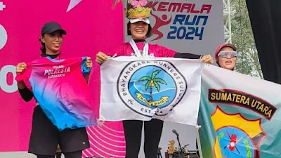Personel Polda Sulut Sukses meraih Juara 1 Kemala Run 5K Kategori  Usia 40+