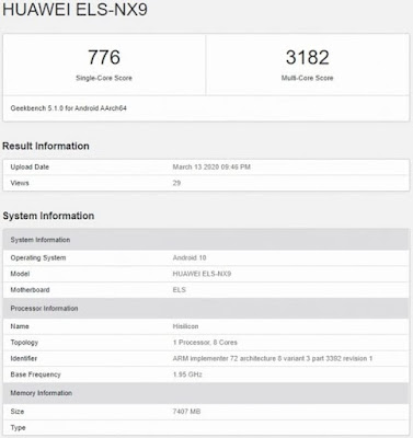 P40 Pro 5G  in Geekbench database