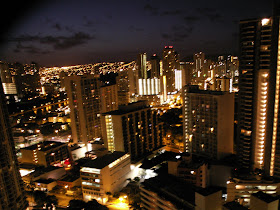 city lights of Honolulu