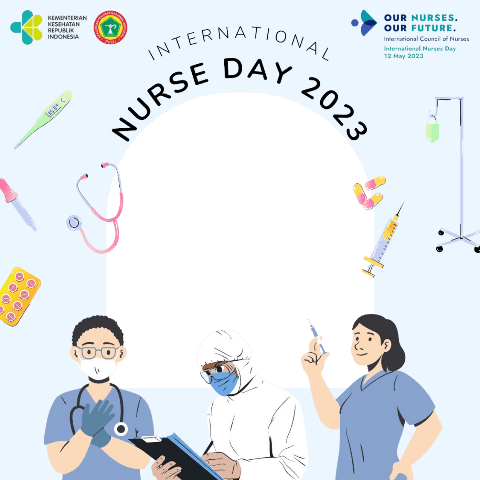 Frame Kartu Ucapan International Nurses Day 2023 ~ Hari Perawat Sedunia 2023