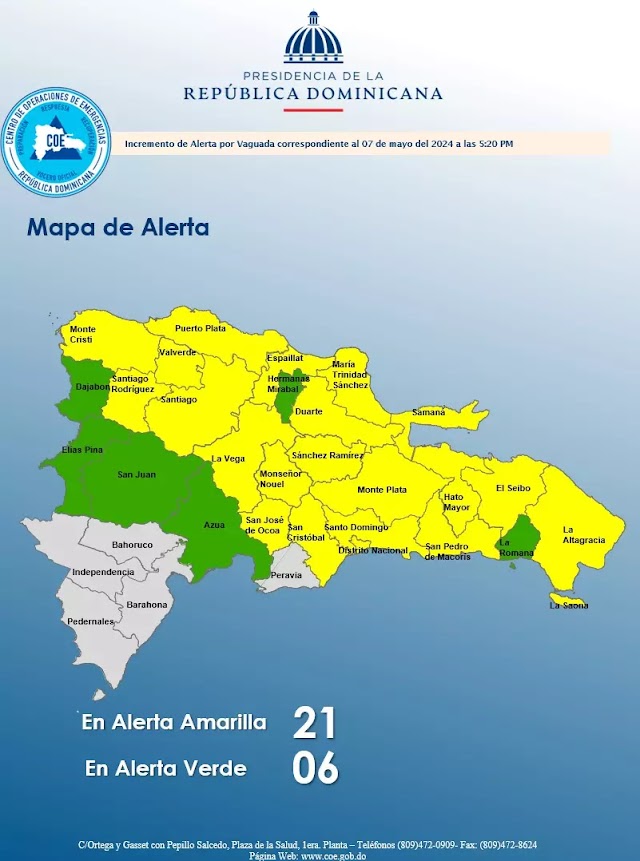 27 provincias bajo alerta por vaguada