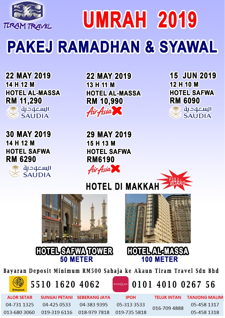 Umrah Ramadhan Syawal 2019 Tiram Travel Sdn Bhd Tiram Travel Haji Umrah Ziarah