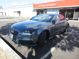 Audi A7 in for collision repairs at Almost Everything Auto Body