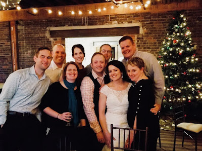 Photo of the Bride and her friends at the wedding reception. 