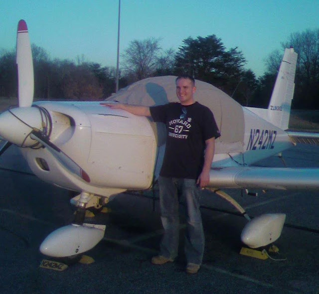 Joe Burlas standing next to a Zlin 242 N242MZ the first aircraft he ever flew