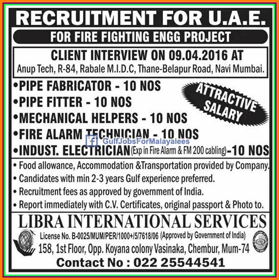 Attractive salary for UAE