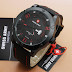 Jam Tangan Original Swiss Army SA3035 (Black Leather Red)