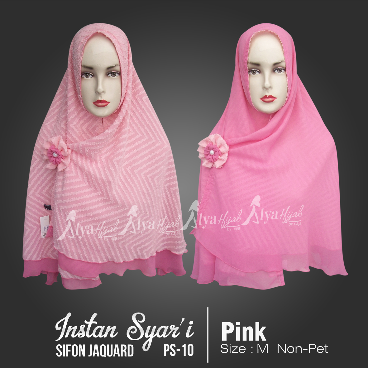 Instan Syari Sifon Jacquard Alya Hijab By Naja Jual Hijab Dan