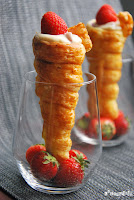  Cucuruchos de fresa y mascarpone