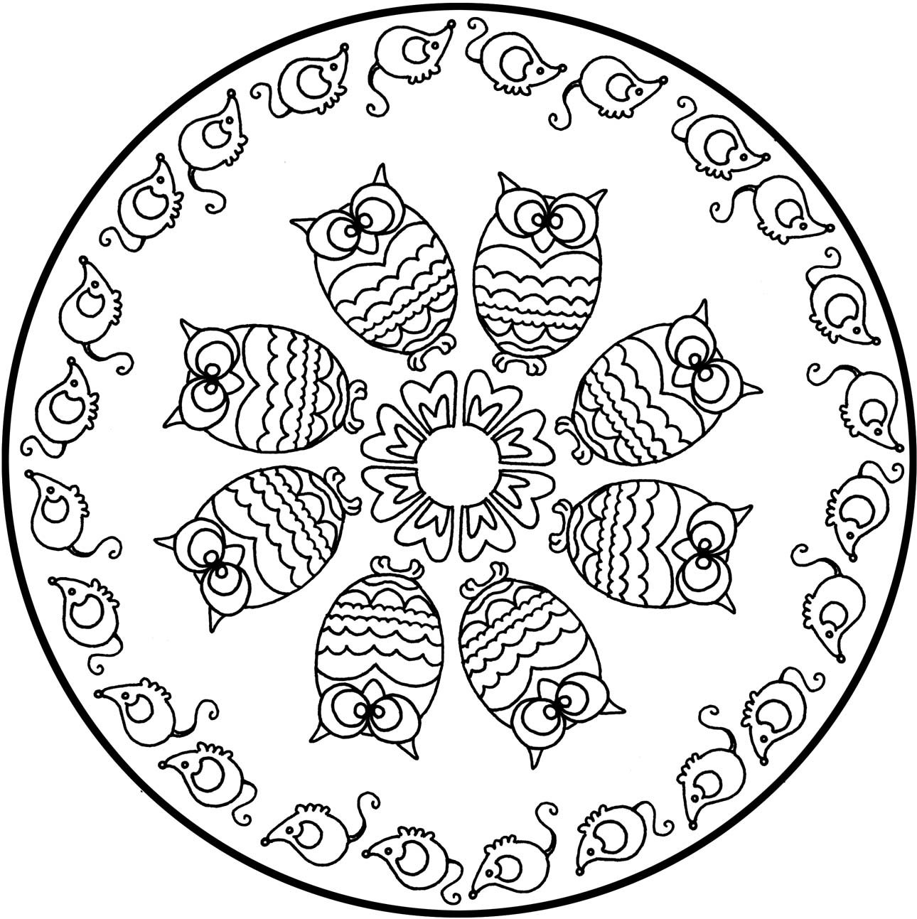 Coloriage gratuit   imprimer avec les coloriages en ligne de Coloriage Gratuit De Mandala