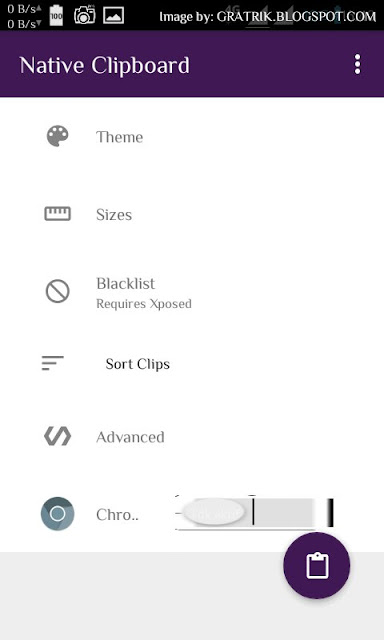 native clipboard android app main interface