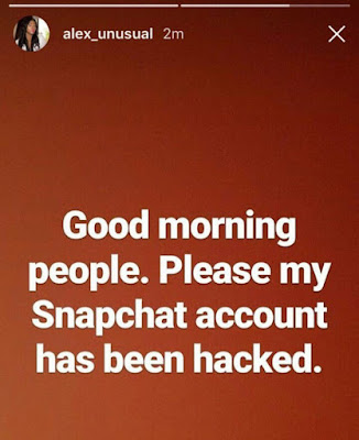 Alex mistakenly posts picture of herself and a “man” in bed on her Snapchat.